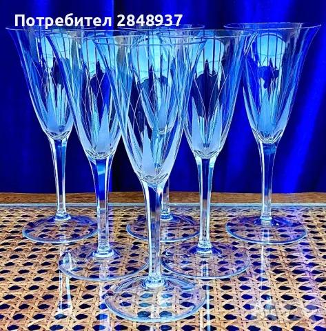 Кристални чаши за шампанско Lotosglass W. Germany , снимка 1 - Чаши - 48844675