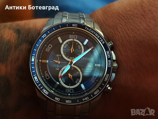 Ситизен еко драйв супер титаниум хронограф , снимка 1