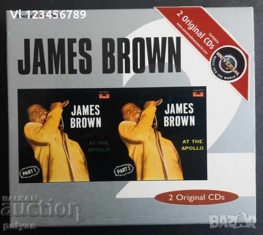 СД -James Brown Live at the Apollo -2 CD, снимка 1 - CD дискове - 27691996