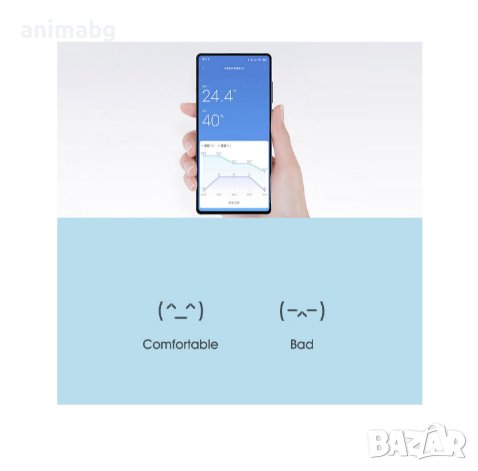 ANIMABG Bluetooth влагомер и термометър с висока чувствителност и точен сензор, XIAOMI Mijia, LED ци, снимка 5 - Друга електроника - 43840028