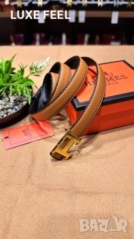 Hermes ⚜️ Естествена Кожа , снимка 17 - Колани - 53396578