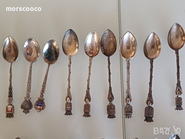 Стари сувенирни лъжички със сребърно покритие, снимка 2 - Антикварни и старинни предмети - 42998367