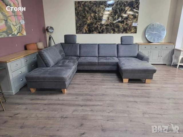 ПРОМОЦИЯ!!! П - образен ъглов диван от плат тъмно сив MM-ZE1037, снимка 8 - Дивани и мека мебел - 52826733