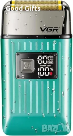 Електрическа самобръсначка VGR V-357 – Титаниеви фолия, LED дисплей, 2 скорости, USB зареждане, снимка 3 - Машинки за подстригване - 50400820