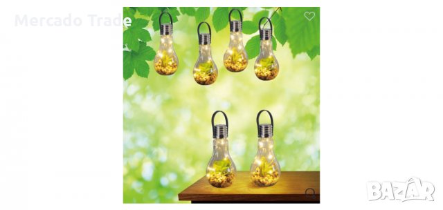 Соларен фенер "Крушка", снимка 2 - Соларни лампи - 35637460