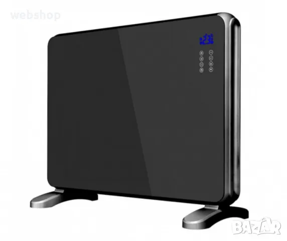 Конвектор със стъклен панел zephyr zp 1974 g, 2000w, за стена или под, 2 степени, дистанционно, снимка 1