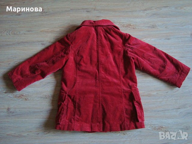 Чудесно червено палтенце 7-9год., снимка 8 - Детски якета и елеци - 27508816