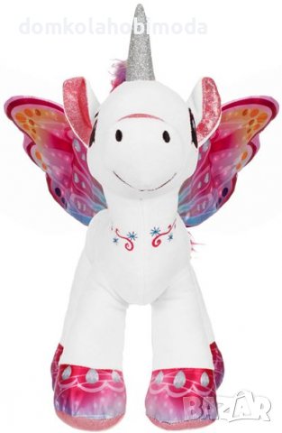 Плюшен Бял еднорог,30х16х41 см, снимка 2 - Плюшени играчки - 39559808