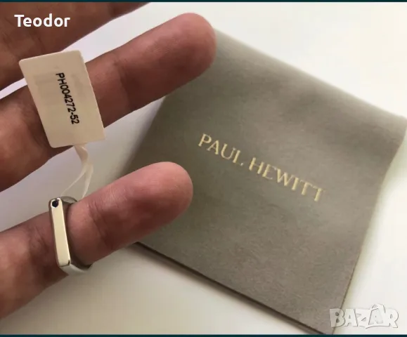 Нов Оригинален елегантен сребърен пръстен с камък Paul Hewitt, снимка 4 - Пръстени - 50433091