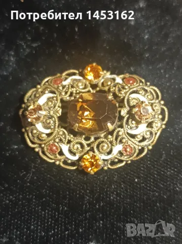 Старинна чешка брошка 