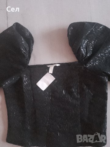 Блуза с буфон ръкав H&M, снимка 3 - Блузи с дълъг ръкав и пуловери - 44128739