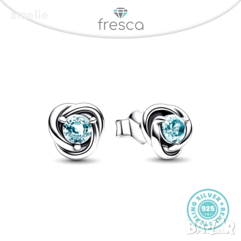 Колекция Обеци Fresca по модел тип Пандора Pandora с печати S 925, снимка 5 - Обеци - 52816751