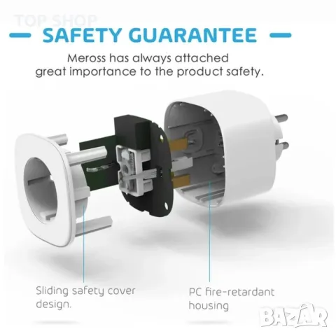 Meross wi-fi smart контакт щепсел програмируем и управляван дистанционно, снимка 2 - Друга електроника - 49092993