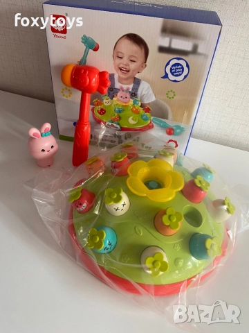 Бебешка играчка - Зайче, моркови и чук, снимка 5 - Образователни игри - 51619070