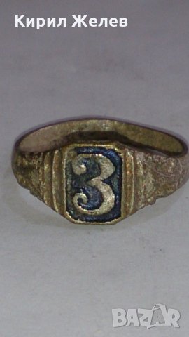 СТАРИНЕН САЧАНЕН ПРЪСТЕН с МОНОГРАМ БУКВА - З - МАЙСТОРСКА РЪЧНА ИЗРАБОТКА САЧАН 73661, снимка 3 - Антикварни и старинни предмети - 28995201