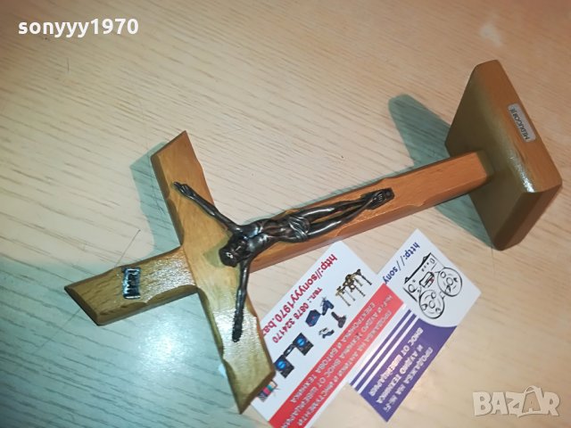 дървен кръст с христос, снимка 4 - Колекции - 28382588