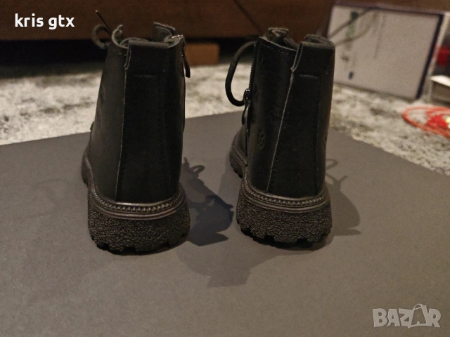 Нови детски боти 27 номер – черни еко кожа, цип, снимка 4 - Детски боти и ботуши - 53484687