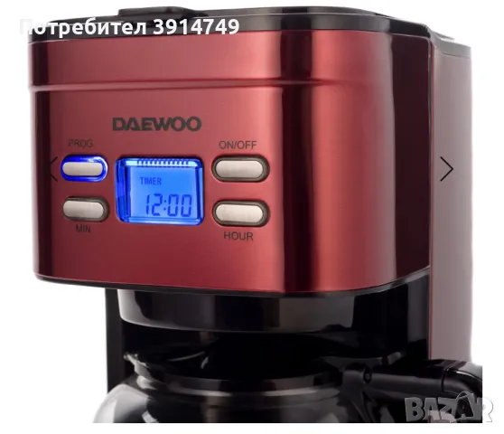 Кафемашина за шварц кафе, кана 1,5 л, таймер, 1000W, постоянен филтър, LCD дисплей, *НОВА*, снимка 2 - Кафемашини - 47545435