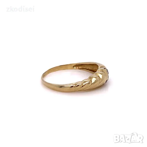 Златен дамски пръстен 1,71гр. размер:54 14кр. проба:585 модел:30692-2, снимка 3 - Пръстени - 49735231