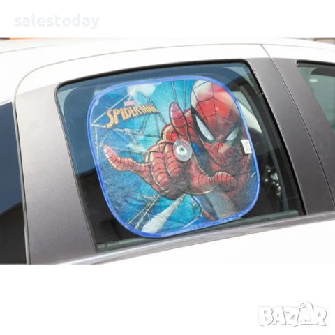 Страничен сенник Spiderman, Сенници за кола със Спайдермен, 44x35см, 2БР