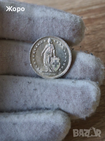 1 франк 1957 година Швейцария , снимка 2 - Нумизматика и бонистика - 53586220