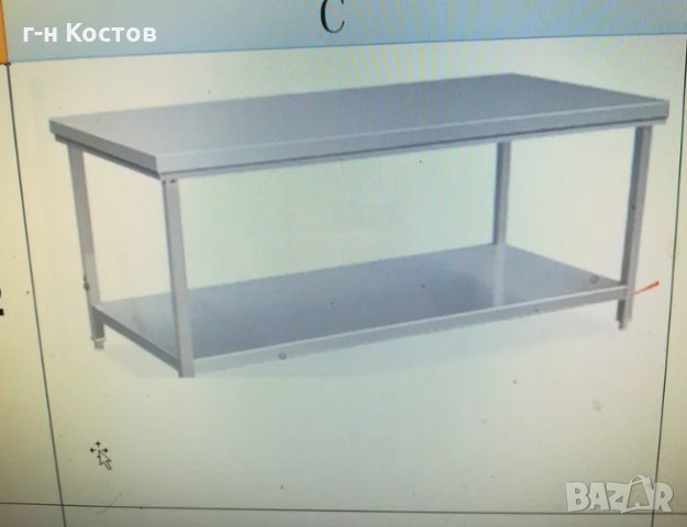 Работни маси от неръждаема стомана 4 размера-- НОВИ  А/  120/80/80см.   Цена - 390лв.  Б/  150/80/80, снимка 3 - Обзавеждане за заведение - 27665412