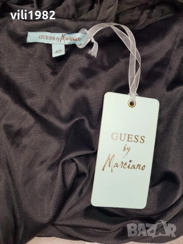 Guess by Marciano Оригинална Официална Дамска Дълга Черна Рокля, снимка 8 - Рокли - 52895577