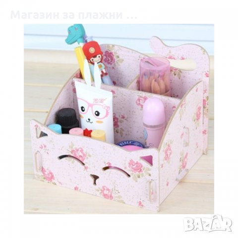 Дървен органайзер - Коте 1940, снимка 2 - Подаръци за жени - 28405892