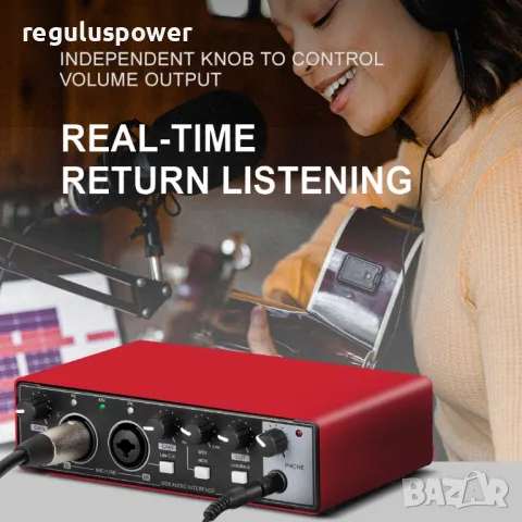 Смесител, професионален USB аудио интерфейс RP-MD22 G2, 24 bit/192kHz, Plug and Play , снимка 13 - Аудиосистеми - 50245571