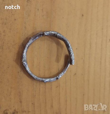 Сребърен пръстен "клонче", снимка 3 - Пръстени - 38587235