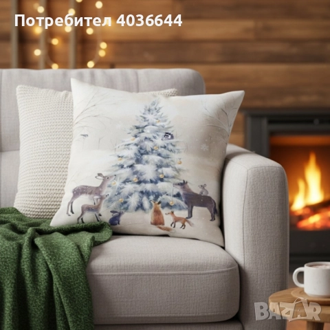 Коледни декоративни калъфки за възглавници – 7 уникални празнични дизайна, 45×45 см - 6бр в комплект, снимка 3 - Декорация за дома - 52076961