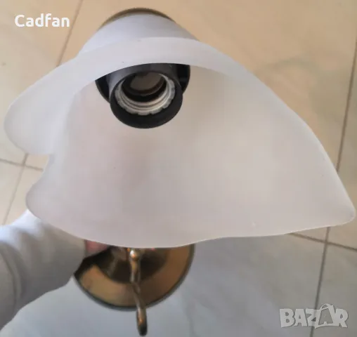 Осветително тяло за стена ретро със стъклен лампион, снимка 3 - Лампи за стена - 48555379