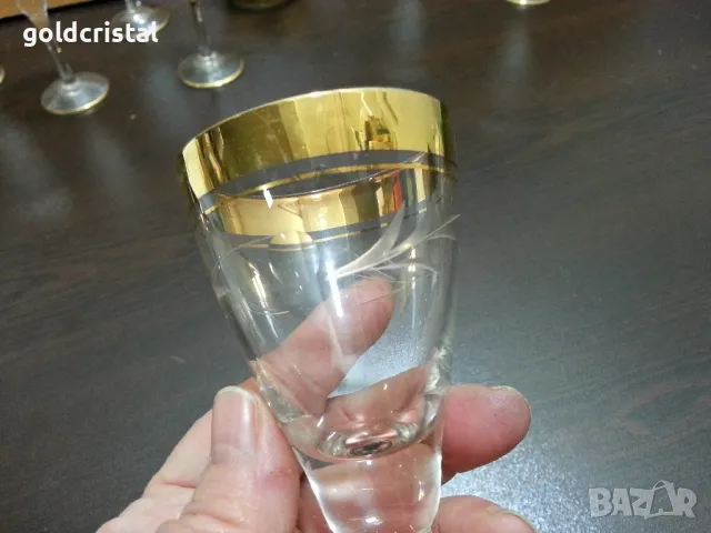 ретро стъклени чаши и гарафа, снимка 5 - Антикварни и старинни предмети - 48936667