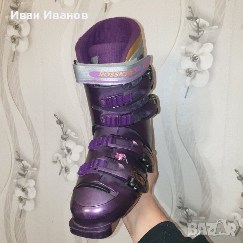 Rossignol Mid M3 PLUS - Vintage ски обувки с катарама - DARK BLUEBERRY - размер 25, снимка 1 - Зимни спортове - 43158781