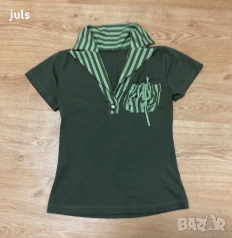 Елегантна блузка с къс ръкав, снимка 2 - Тениски - 28992331