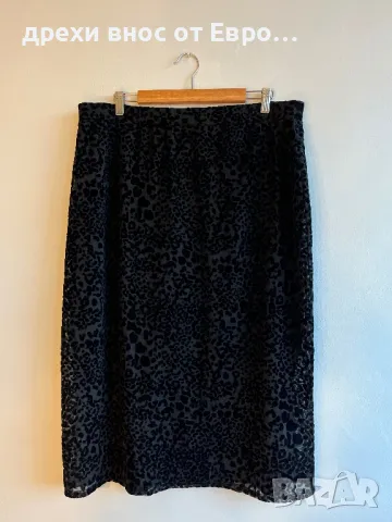 ELVI ПЛЮС размер леопардова черна пола