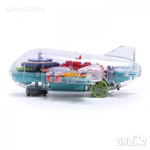 Прозрачен детски самолет със звук и светлина, снимка 4 - Коли, камиони, мотори, писти - 39513495