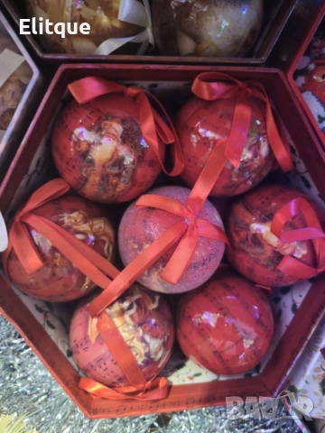 Комплект от 14 топки за елха, различни видове, снимка 6 - Други стоки за дома - 52903835