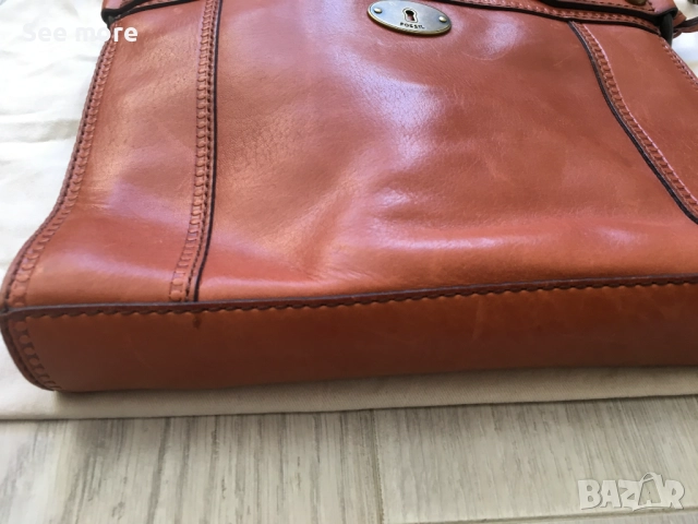 FOSSIL чанта естествена кожа, снимка 7 - Чанти - 52389059