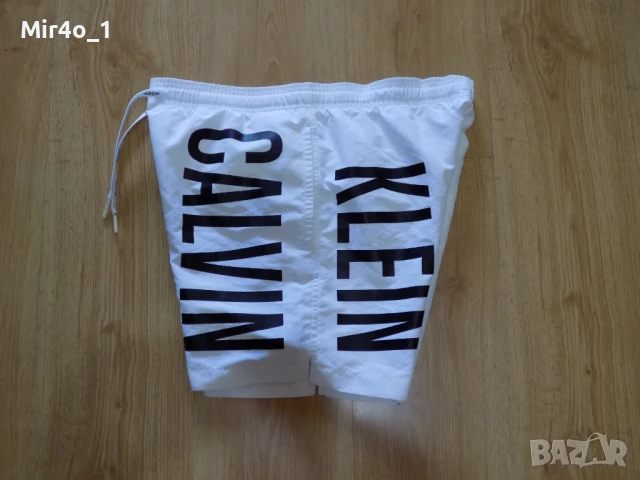 къси панталони calvin klein шорти гащета бански екип плажни летни оригинални мъжки бели S, снимка 3 - Спортни дрехи, екипи - 51338789