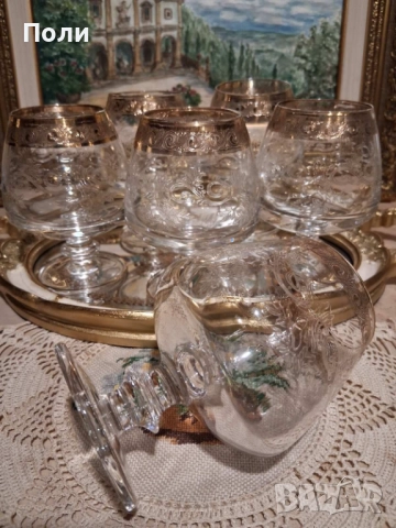 Чаши MURANO MEDICI GOLD, снимка 5 - Антикварни и старинни предмети - 52211155