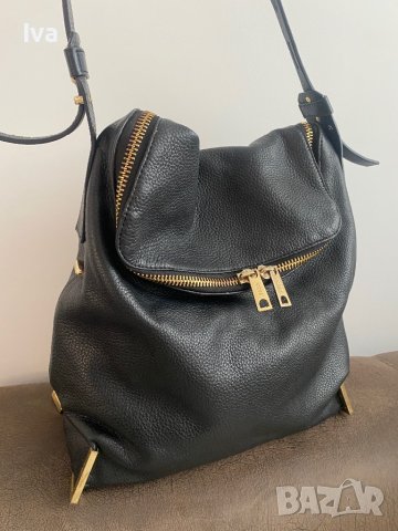 Дамска чанта естествена кожа черна , снимка 2 - Чанти - 40674616