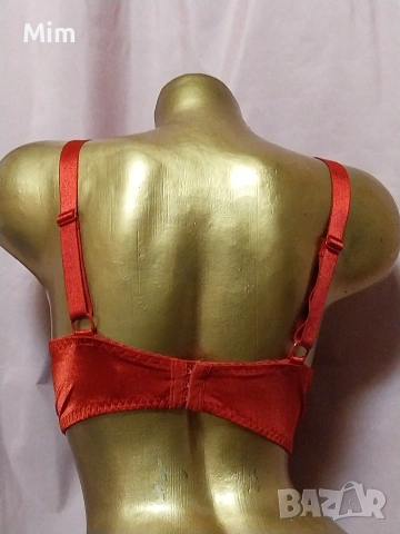 95 D Червен дантелен сутиен , снимка 7 - Бельо - 53137564