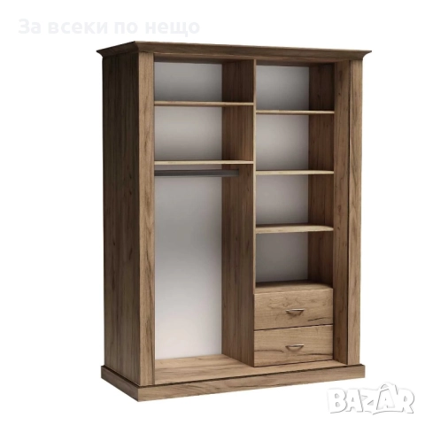 ANTICA A-146 гардероб 2-крил с огледало ЗЛАТЕН КРАФТ Код P1655