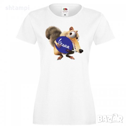 Дамска тениска VESPA Scrat, снимка 3 - Тениски - 32858271