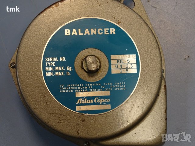 балансьор Atlas Copco RIL-5 0.4-2.3kg, снимка 2 - Други машини и части - 37699720