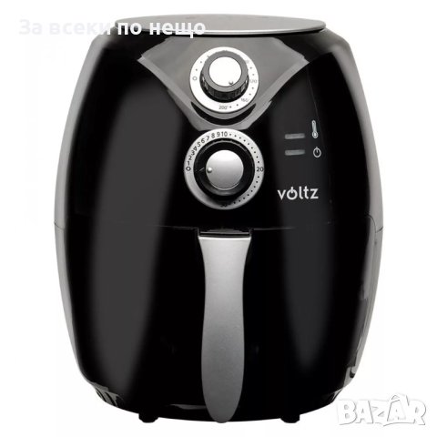 ✨Фритюрник с горещ въздух Air Fryer Voltz/Rosberg V51980C, 1600W, 2.6 литра, 80°C~200°C, Таймер, снимка 2 - Фритюрници - 40430537