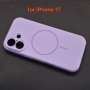 iPhone 17 гръб силиконов MagSafe лилав, снимка 1