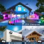 Многоцветен соларен прожектор 800W с WIfi връзка и дистанционно управление, снимка 4