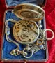 Уникален Швейцарски сребърен джобен часовник Skeleton Gothic  1850 г, снимка 2
